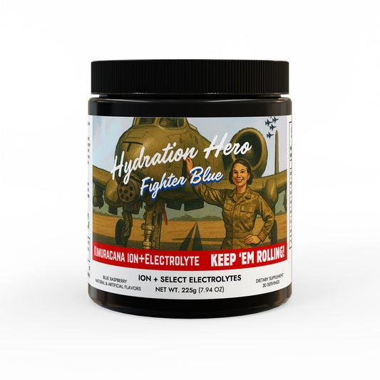 Hydration Hero – Fighter BLUE, ION + Select Electrolyte Supplement (225g, 7.9oz)